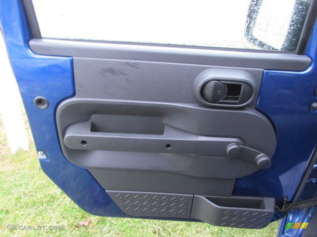 2010 Jeep Wrangler Sport 4x4 Dark Slate Gray/Medium Slate Gray Door Panel Photo #77002317
