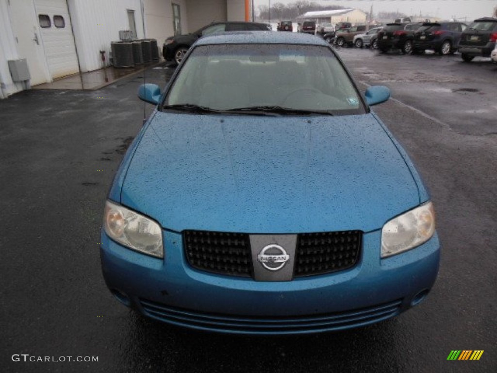 2004 Sentra 1.8 - Vibrant Blue / Taupe photo #3