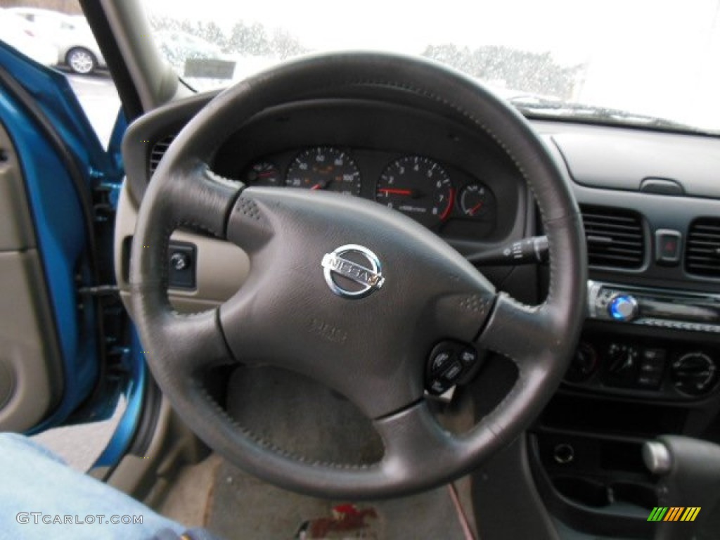 2004 Nissan Sentra 1.8 Taupe Steering Wheel Photo #77005110