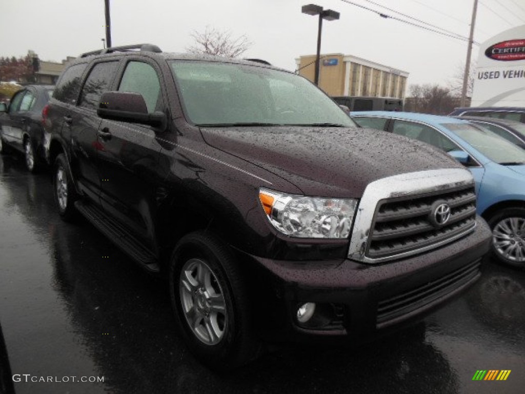 2012 Sequoia SR5 4WD - Sizzling Crimson Mica / Graphite Gray photo #1