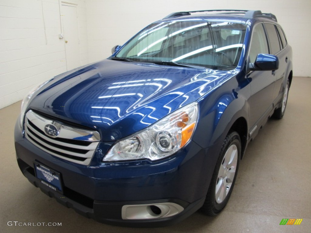 2011 Outback 2.5i Premium Wagon - Azurite Blue Pearl / Warm Ivory photo #4