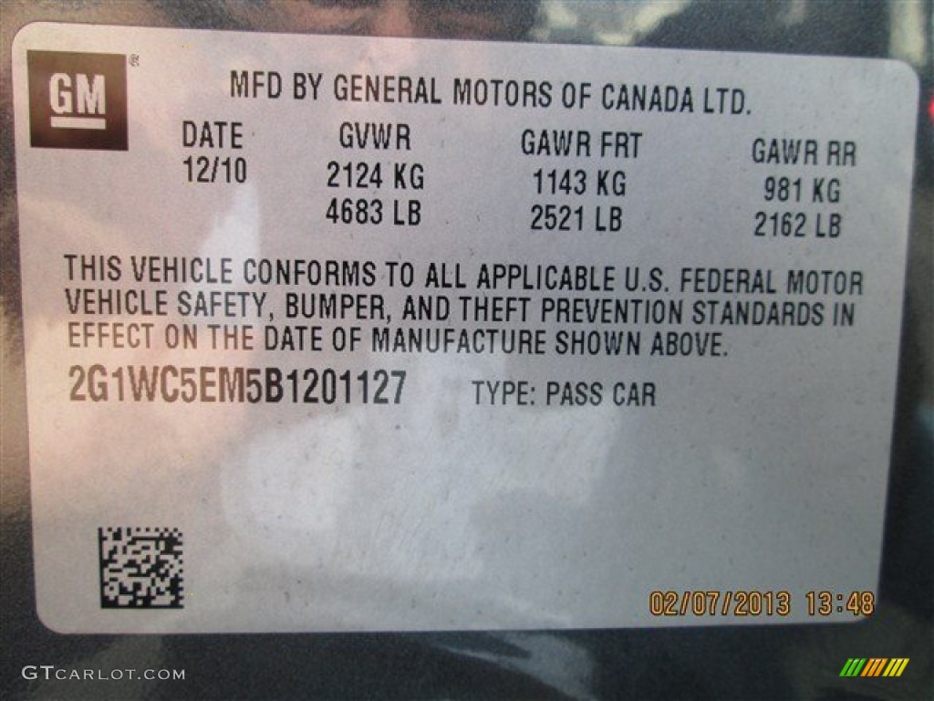 2011 Impala LTZ - Cyber Gray Metallic / Gray photo #16
