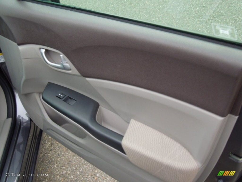 2012 Honda Civic EX Sedan Gray Door Panel Photo #77007399