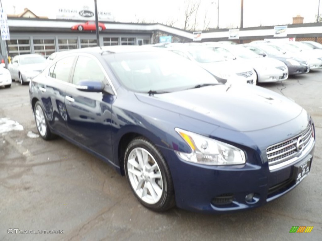 2009 Maxima 3.5 SV Premium - Navy Blue Metallic / Charcoal photo #1