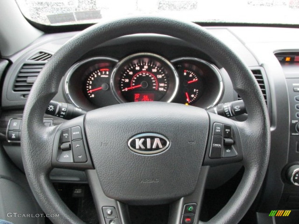 2011 Kia Sorento LX AWD Gray Steering Wheel Photo #77009290