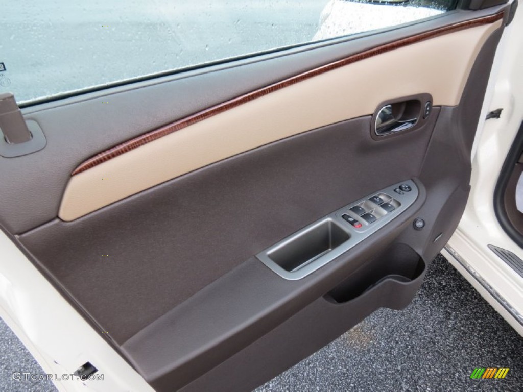 2012 Chevrolet Malibu LTZ Cocoa/Cashmere Door Panel Photo #77009409