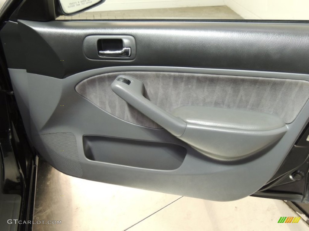 2004 Honda Civic LX Sedan Gray Door Panel Photo #77009577