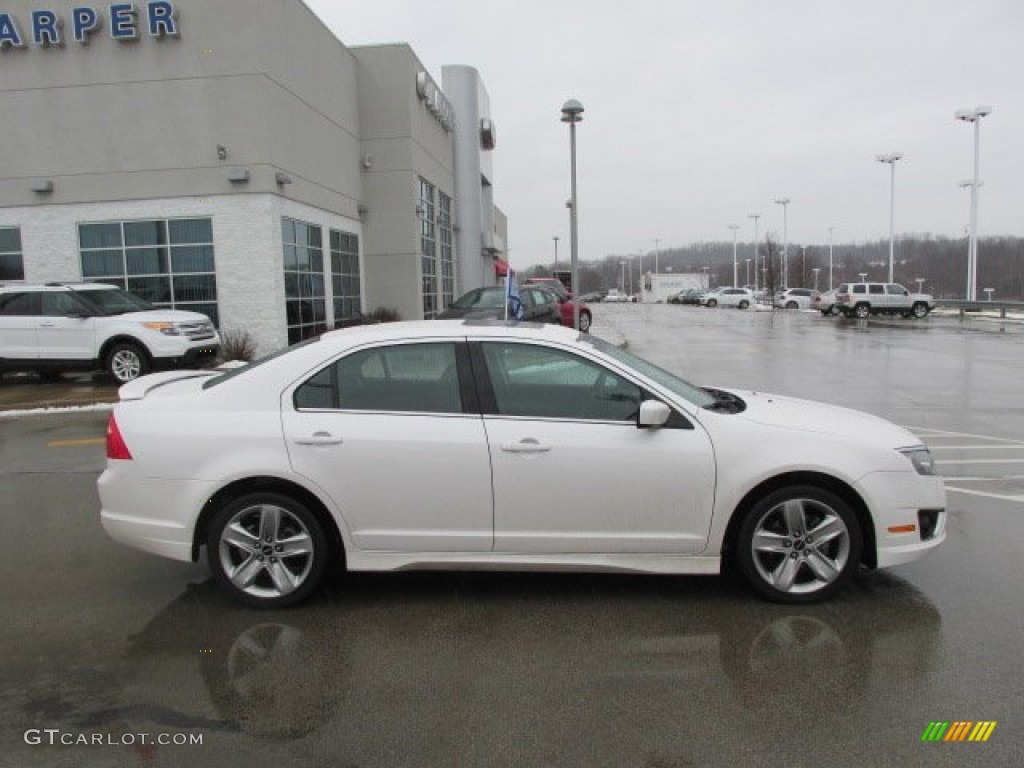 2011 Fusion Sport AWD - White Platinum Tri-Coat / Sport Red/Charcoal Black photo #2