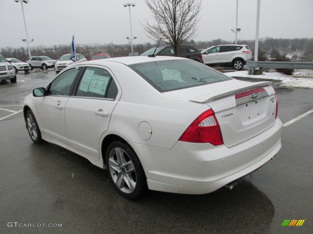 2011 Fusion Sport AWD - White Platinum Tri-Coat / Sport Red/Charcoal Black photo #8