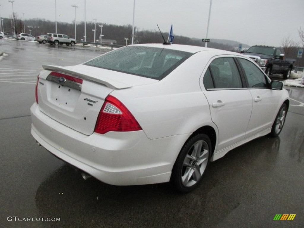 2011 Fusion Sport AWD - White Platinum Tri-Coat / Sport Red/Charcoal Black photo #10