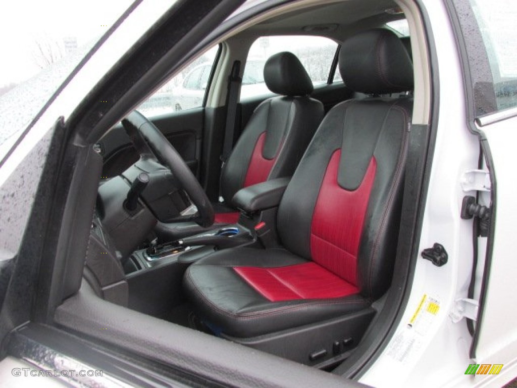 2011 Fusion Sport AWD - White Platinum Tri-Coat / Sport Red/Charcoal Black photo #16