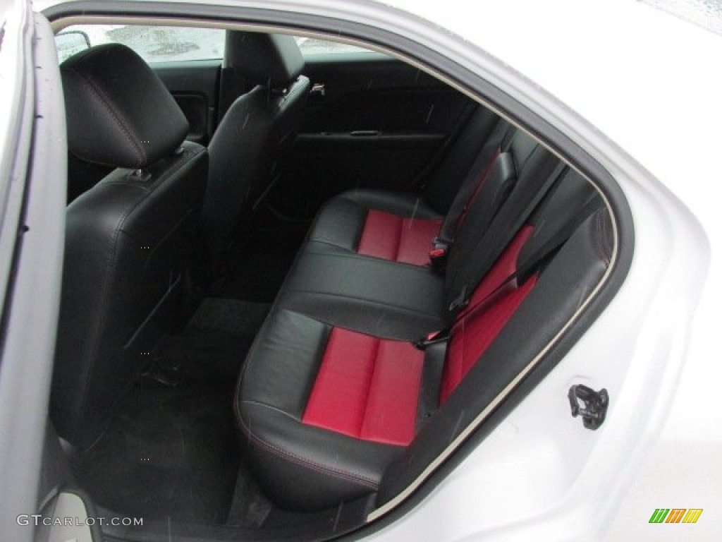2011 Fusion Sport AWD - White Platinum Tri-Coat / Sport Red/Charcoal Black photo #17