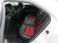 2011 Ford Fusion Sport Red/Charcoal Black Interior Rear Seat Photo