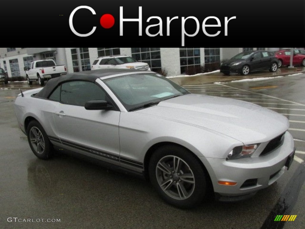 2012 Mustang V6 Premium Convertible - Ingot Silver Metallic / Charcoal Black photo #1