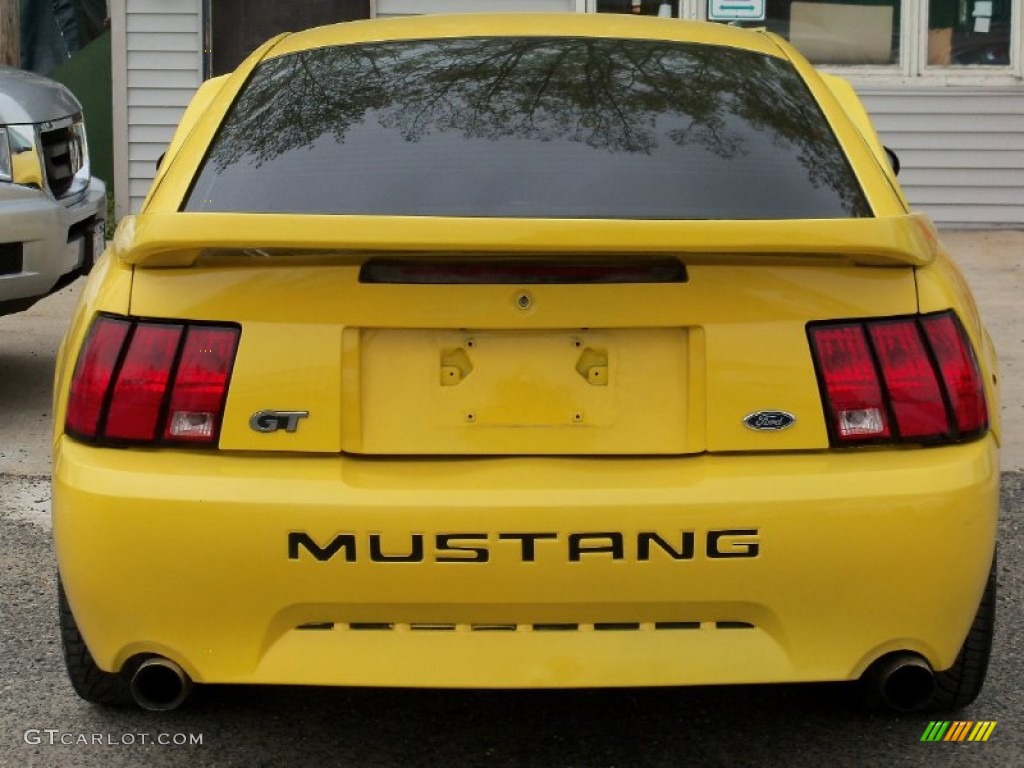 1999 Mustang GT Coupe - Chrome Yellow / Dark Charcoal photo #4