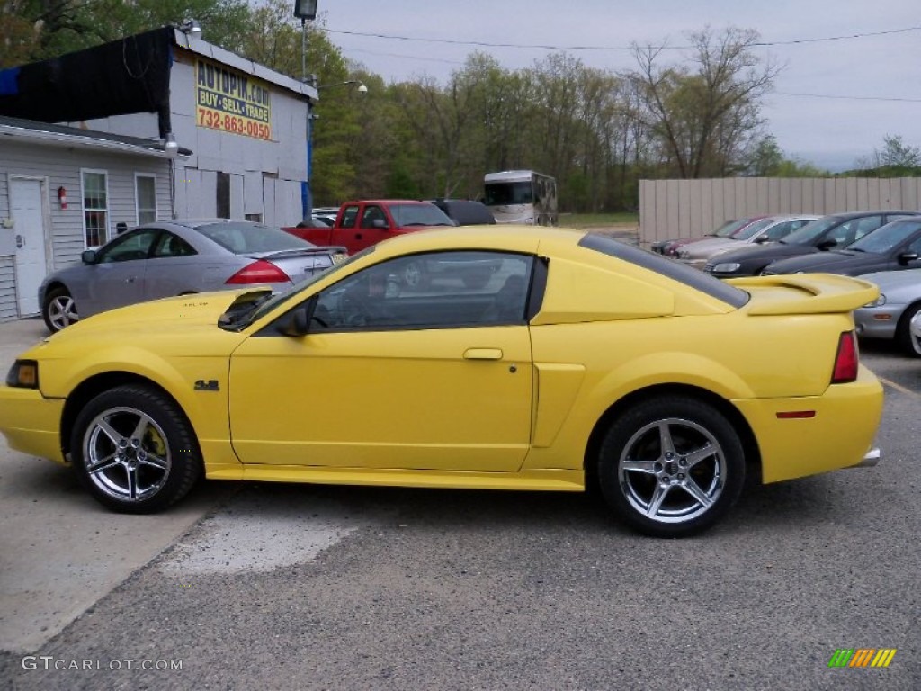 1999 Mustang GT Coupe - Chrome Yellow / Dark Charcoal photo #8