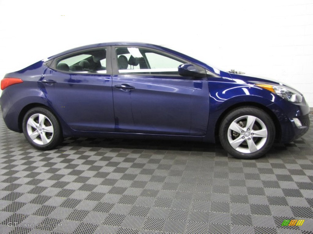 2012 Elantra GLS - Indigo Night Blue / Gray photo #3