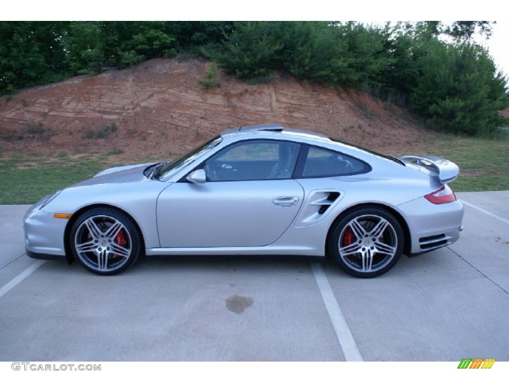 2007 911 Turbo Coupe - Arctic Silver Metallic / Black photo #1