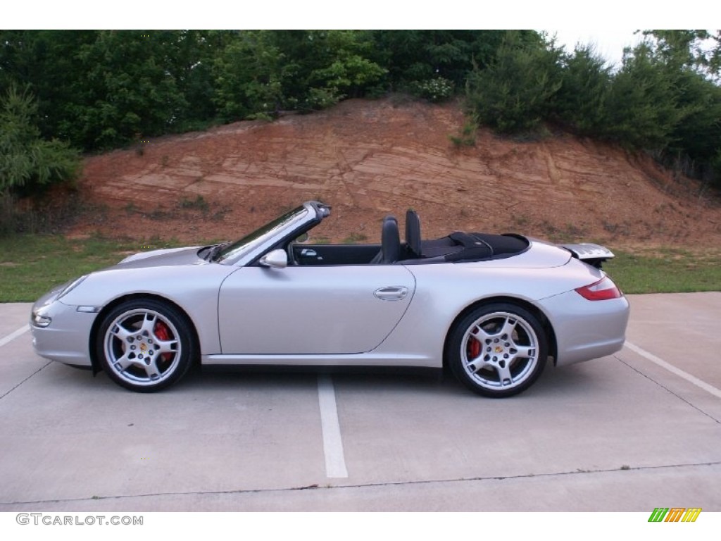 Arctic Silver Metallic 2008 Porsche 911 Carrera 4S Cabriolet Exterior Photo #77013435