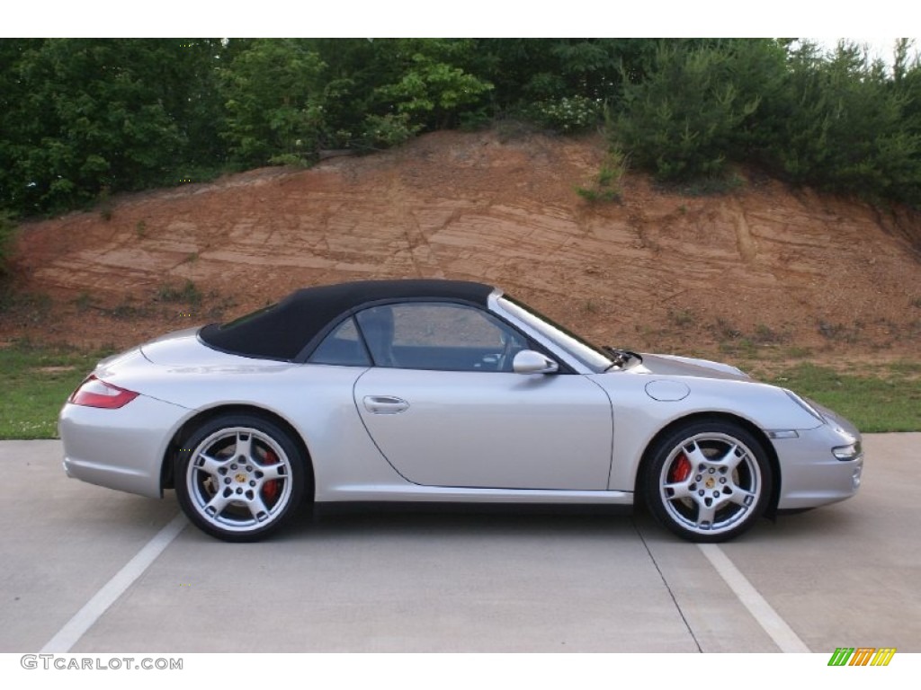 Arctic Silver Metallic 2008 Porsche 911 Carrera 4S Cabriolet Exterior Photo #77013483