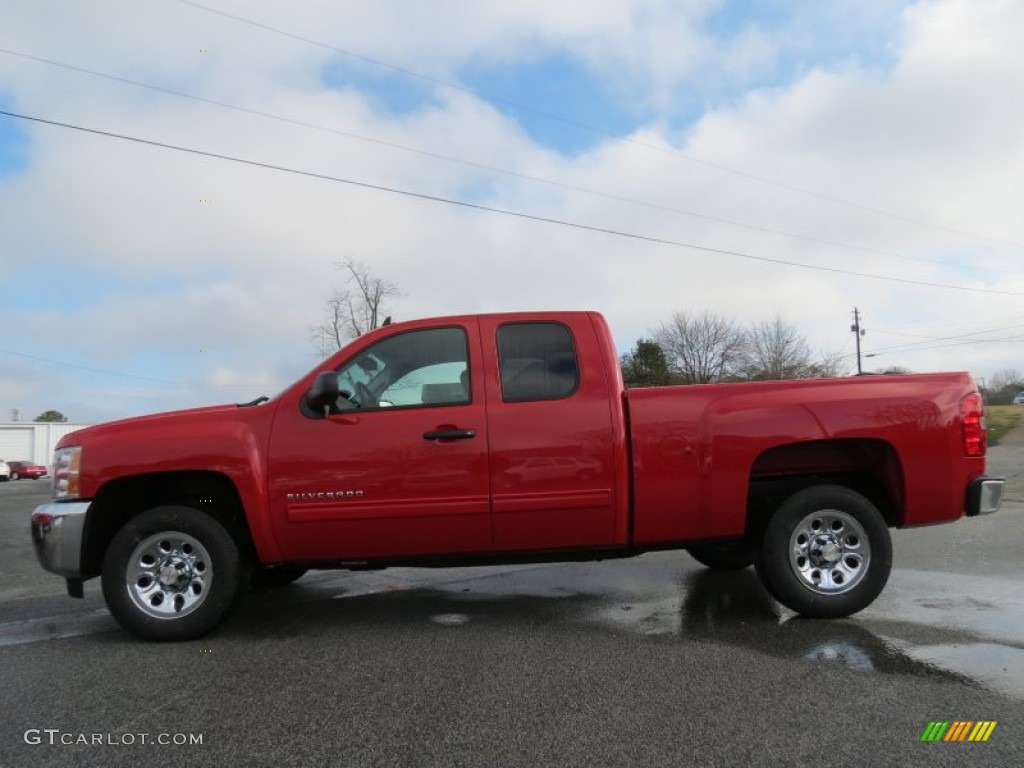 Victory Red 2013 Chevrolet Silverado 1500 LS Extended Cab Exterior Photo #77013516