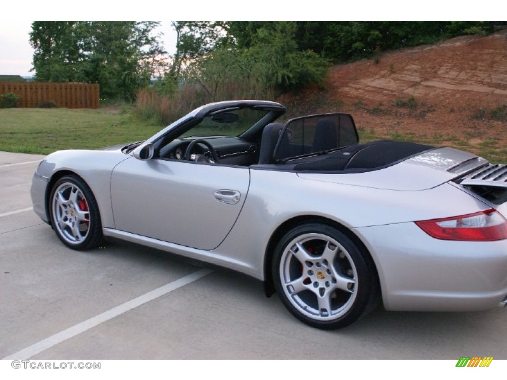 2008 911 Carrera 4S Cabriolet - Arctic Silver Metallic / Black photo #8