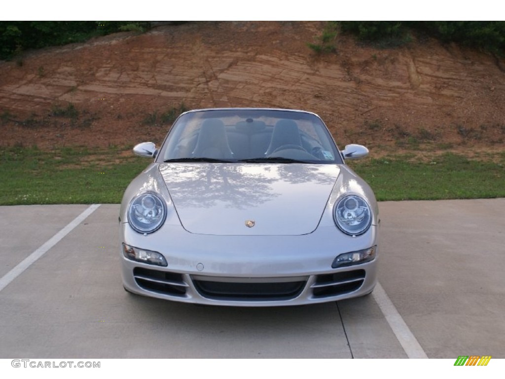 2008 911 Carrera 4S Cabriolet - Arctic Silver Metallic / Black photo #10