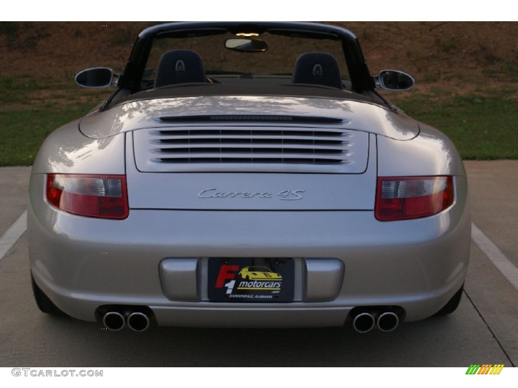 2008 911 Carrera 4S Cabriolet - Arctic Silver Metallic / Black photo #12