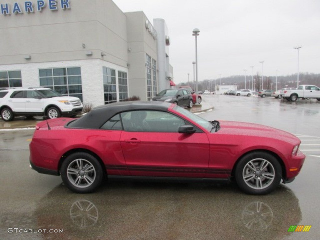 2012 Mustang V6 Premium Convertible - Red Candy Metallic / Charcoal Black photo #2
