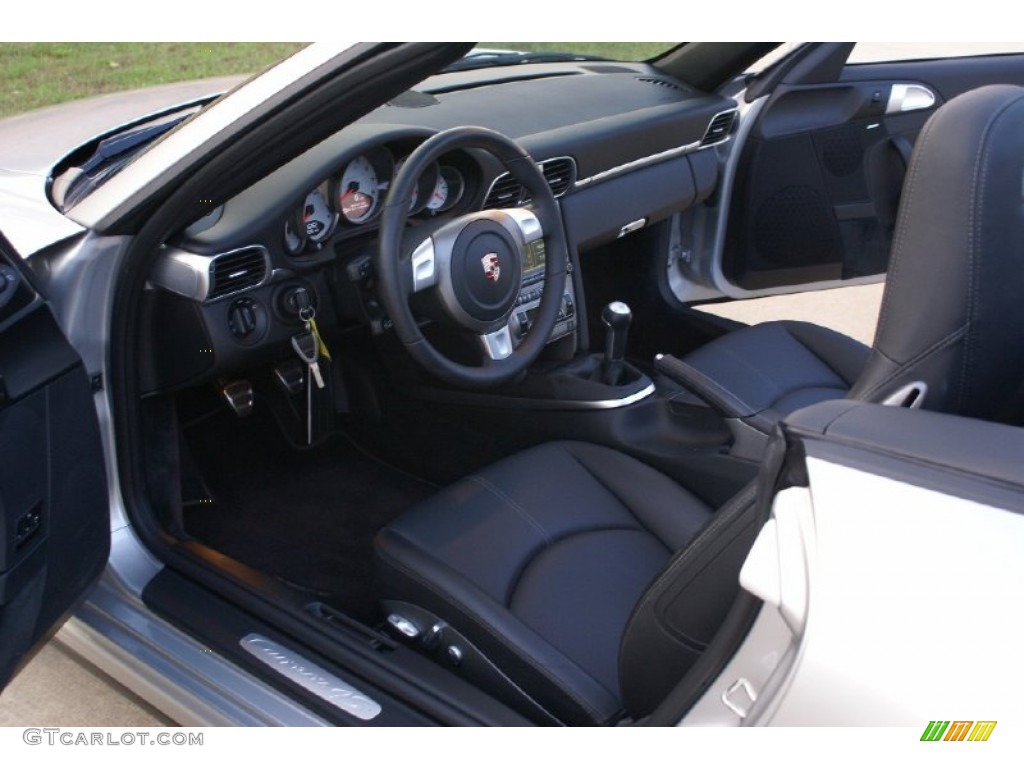 Black Interior 2008 Porsche 911 Carrera 4S Cabriolet Photo #77013877