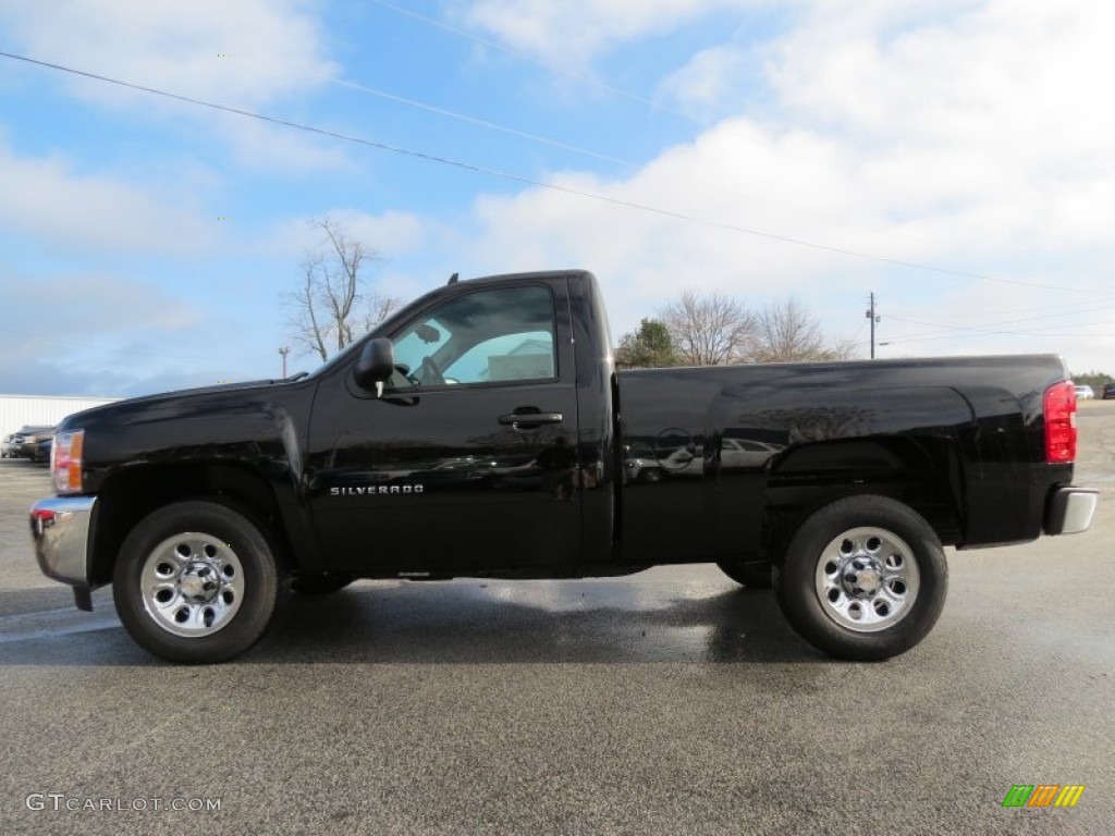 2013 Silverado 1500 LS Regular Cab - Black / Dark Titanium photo #4