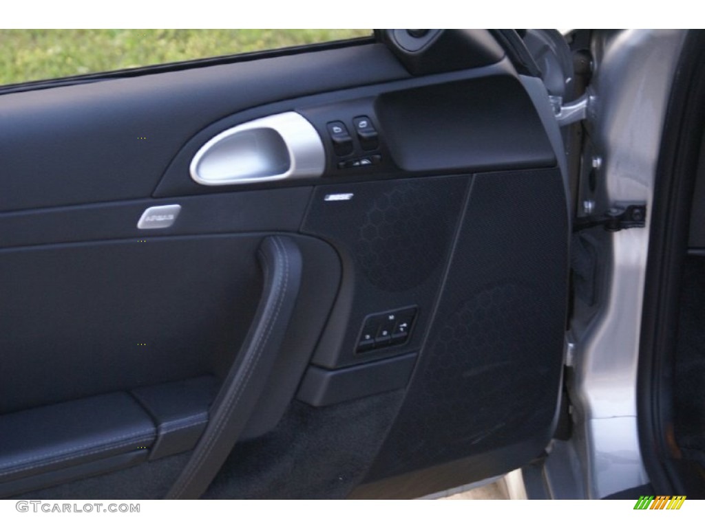 2008 Porsche 911 Carrera 4S Cabriolet Black Door Panel Photo #77014009