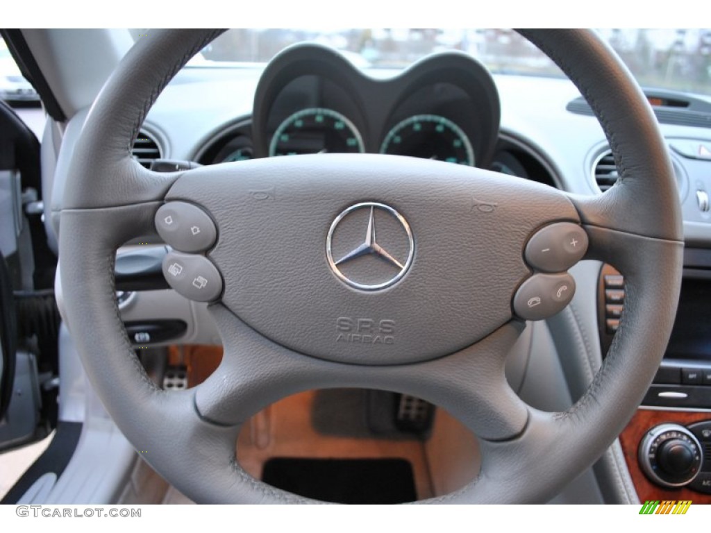 2006 Mercedes-Benz SL 500 Roadster Ash Steering Wheel Photo #77014056