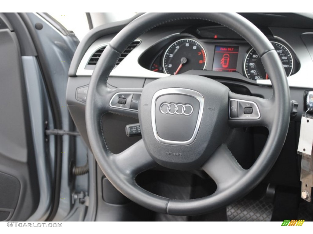 2011 Audi A4 2.0T Sedan Black Steering Wheel Photo #77014917