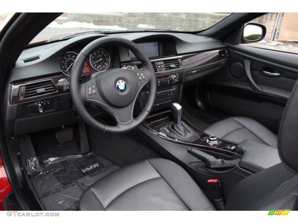 Black Interior 2012 BMW 3 Series 328i Convertible Photo #77015814