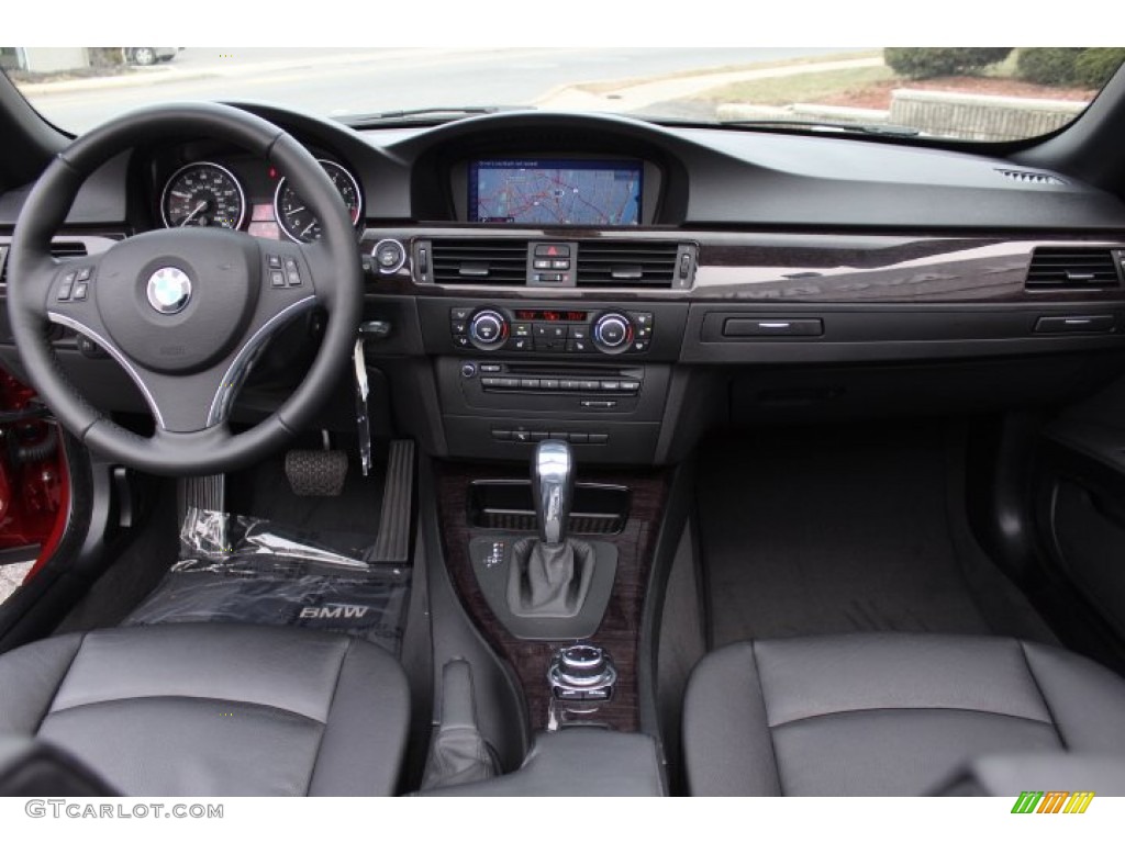 2012 BMW 3 Series 328i Convertible Black Dashboard Photo #77015877