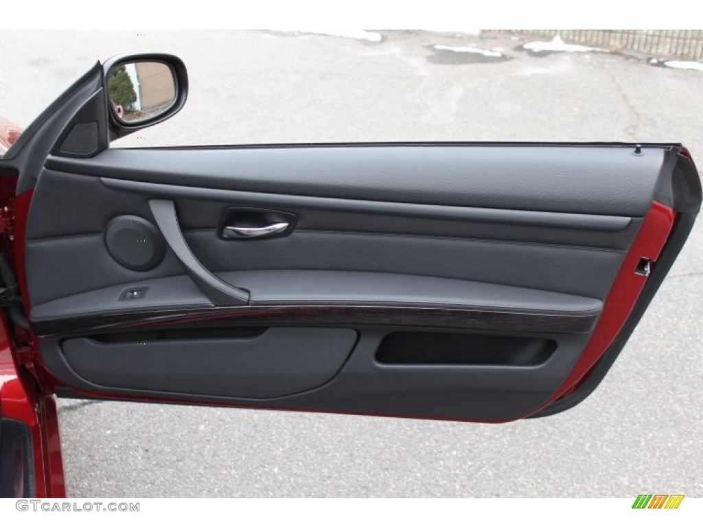 2012 BMW 3 Series 328i Convertible Black Door Panel Photo #77016048