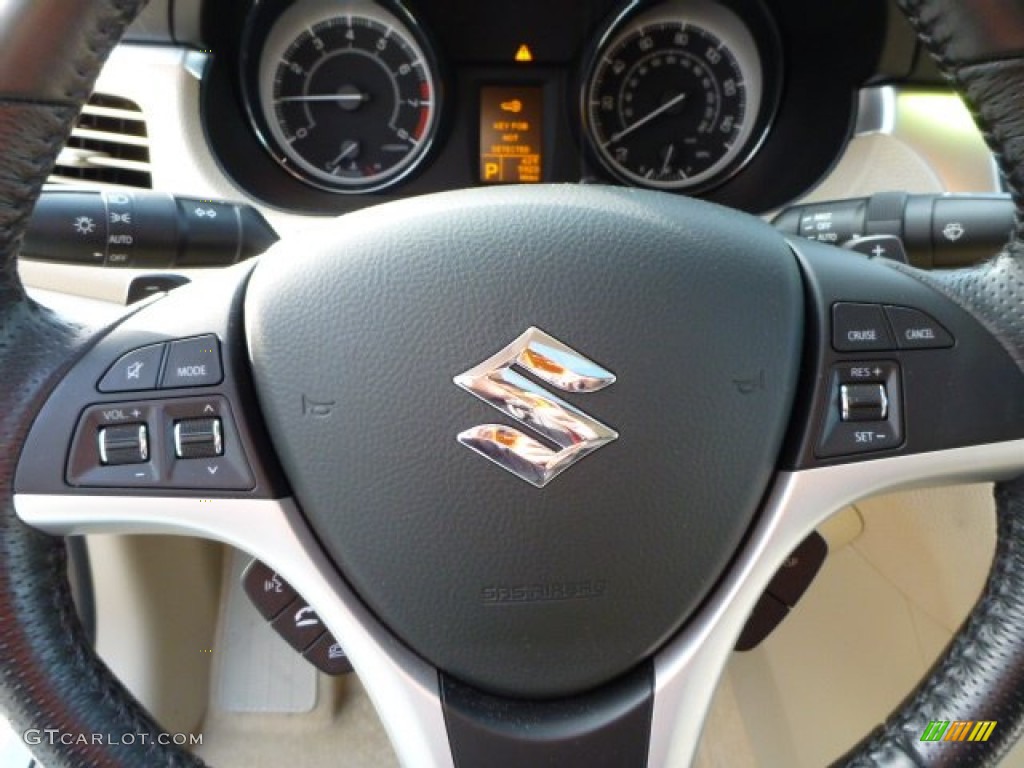 2012 Suzuki Kizashi Sport SLS AWD Beige Steering Wheel Photo #77016983