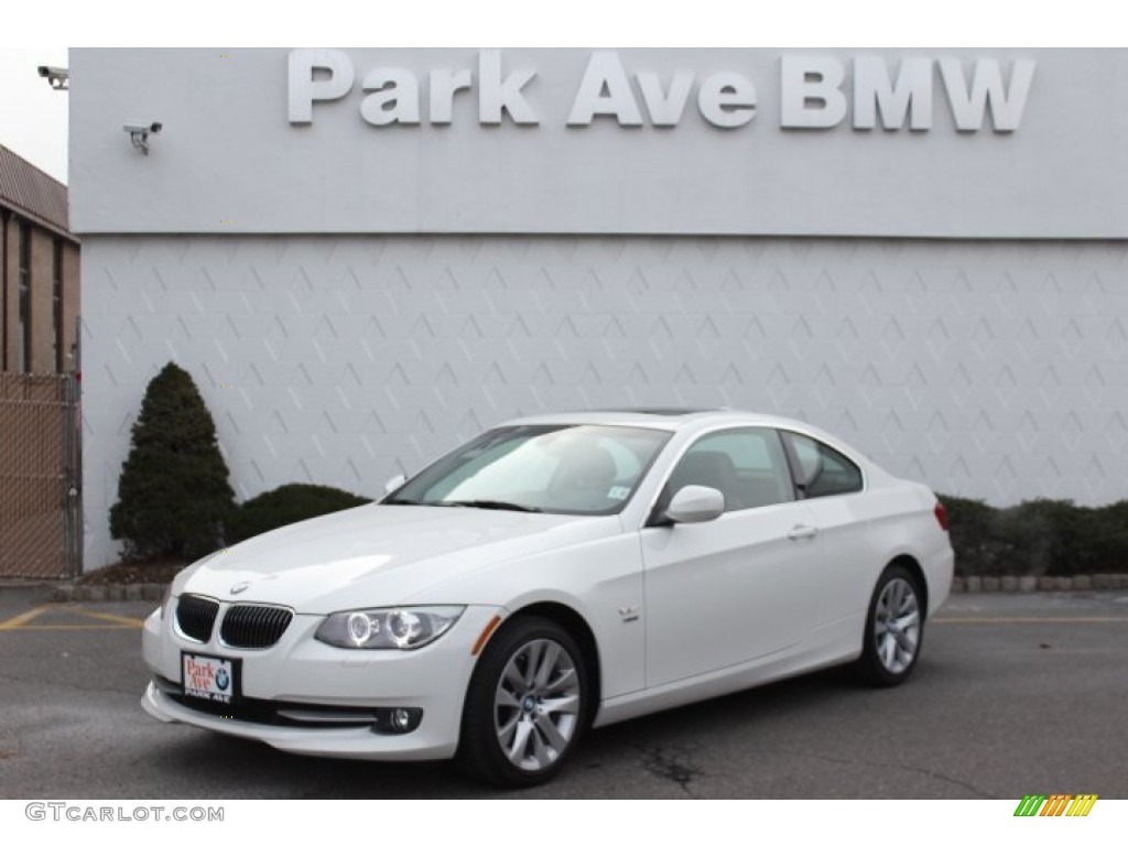 2012 3 Series 328i xDrive Coupe - Alpine White / Saddle Brown photo #1