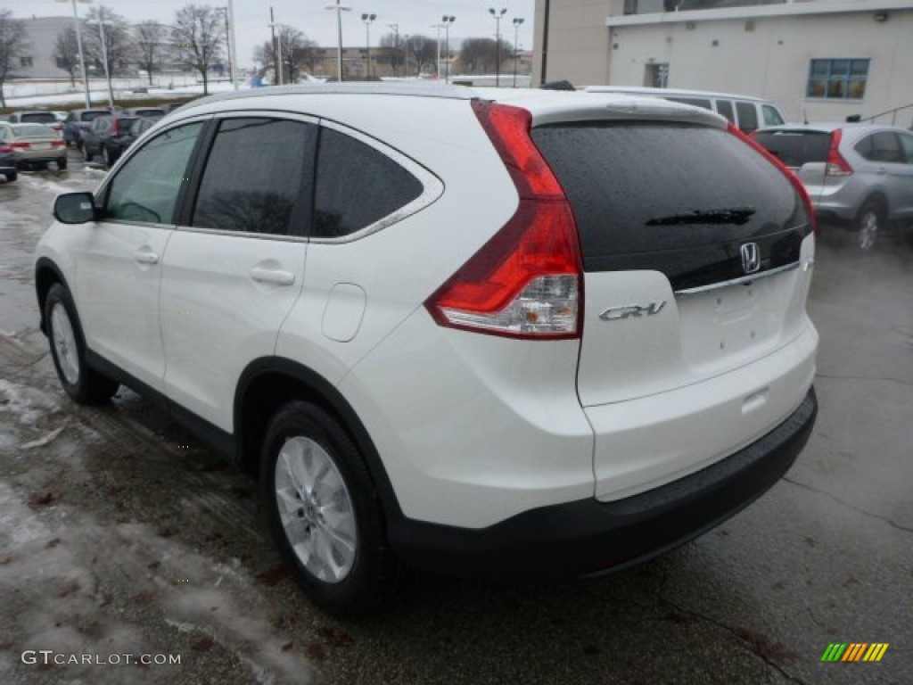 2013 CR-V EX-L AWD - White Diamond Pearl / Black photo #2