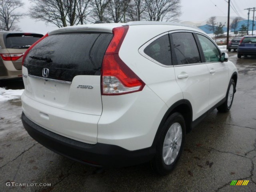 2013 CR-V EX-L AWD - White Diamond Pearl / Black photo #4