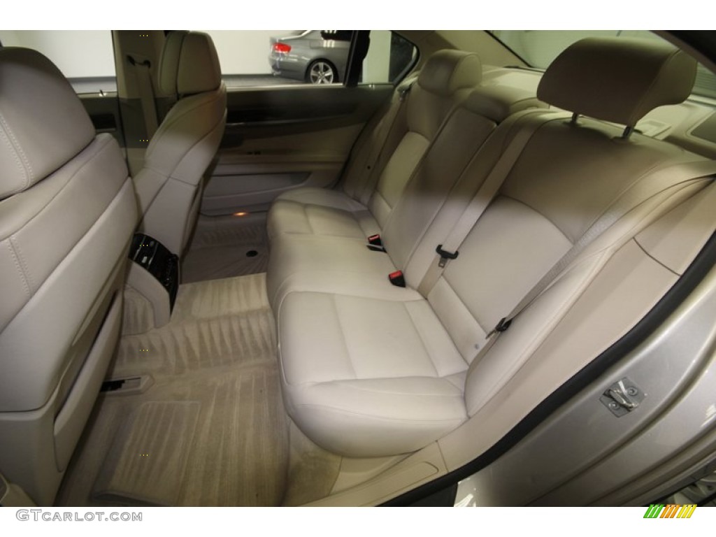 Oyster Nappa Leather Interior 2009 BMW 7 Series 750Li Sedan Photo #77018152