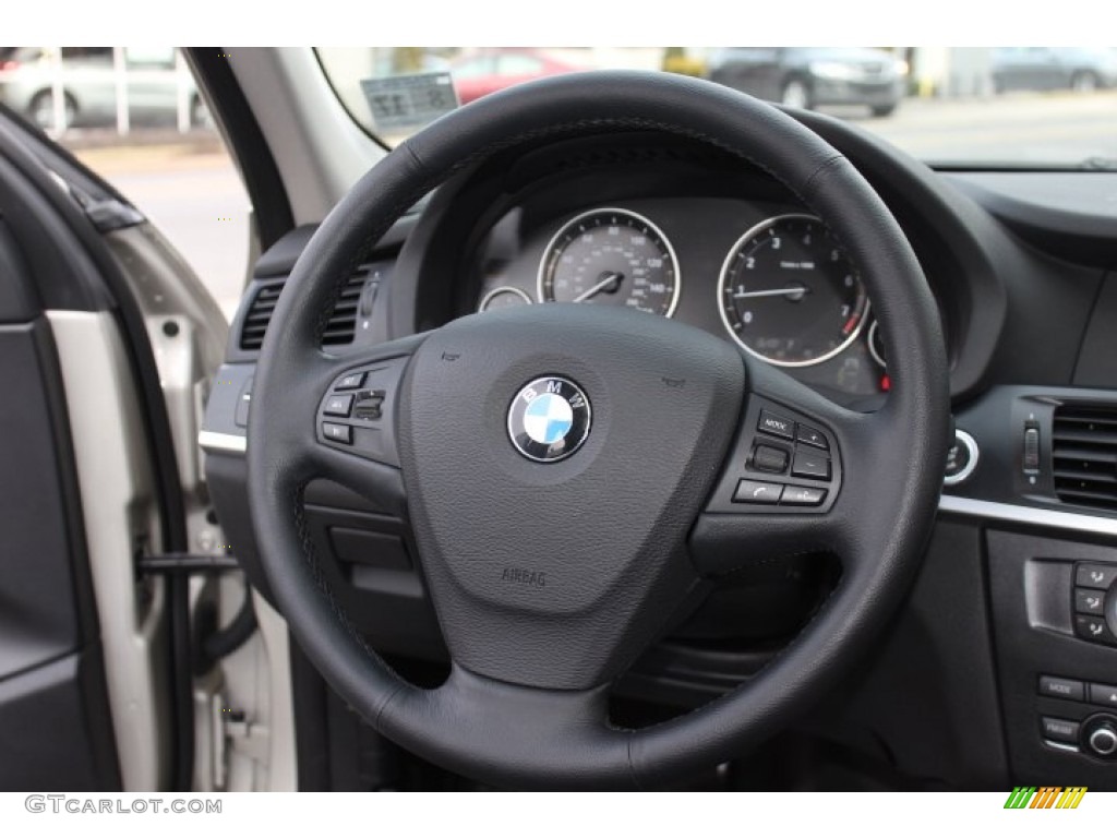 2013 BMW X3 xDrive 28i Mojave Steering Wheel Photo #77018655