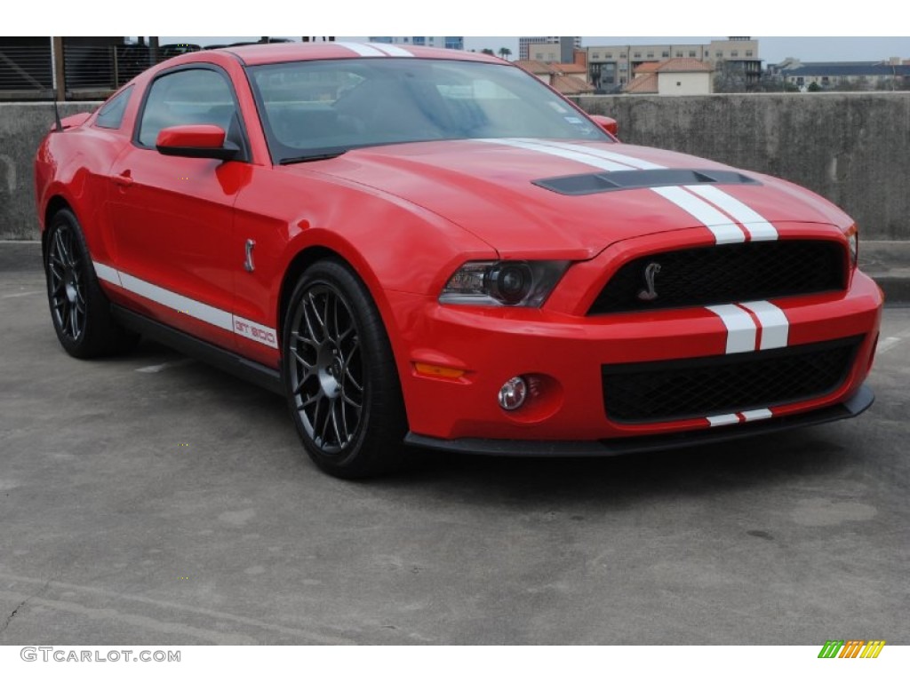 Race Red 2011 Ford Mustang Shelby GT500 SVT Performance Package Coupe Exterior Photo #77020530
