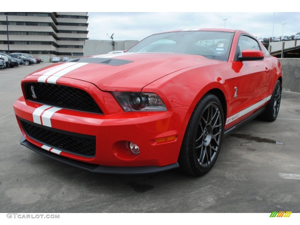 Race Red 2011 Ford Mustang Shelby GT500 SVT Performance Package Coupe Exterior Photo #77020572