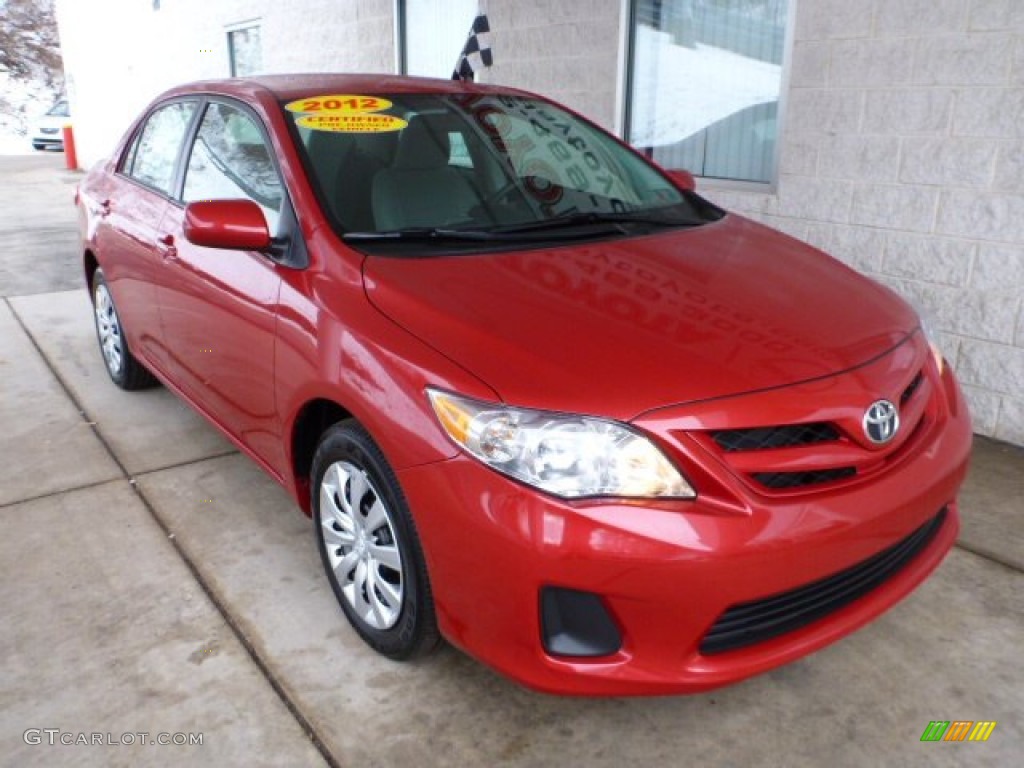 Barcelona Red Metallic 2012 Toyota Corolla LE Exterior Photo #77020851