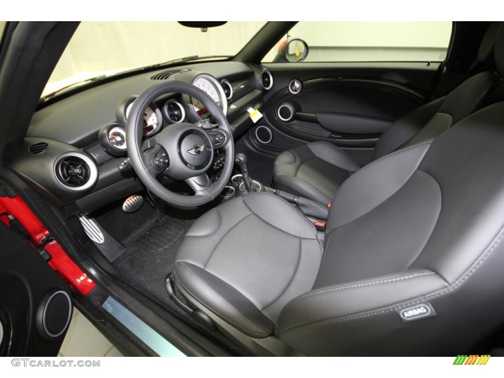 Carbon Black Interior 2013 Mini Cooper S Roadster Photo #77020998