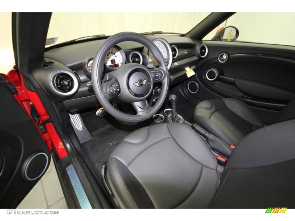 Carbon Black Interior 2013 Mini Cooper S Roadster Photo #77021019