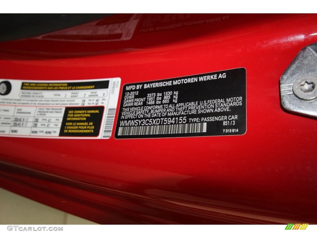 2013 Cooper Color Code 851 for Chili Red Photo #77021043