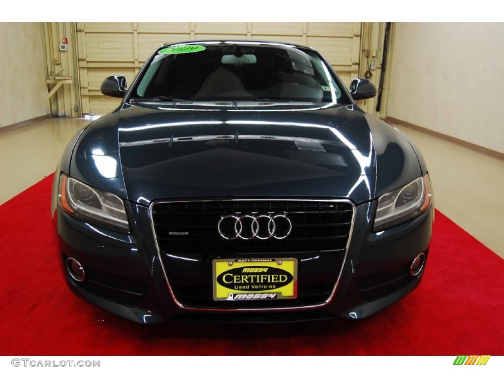 2009 A5 3.2 quattro Coupe - Meteor Grey Pearl / Black photo #2